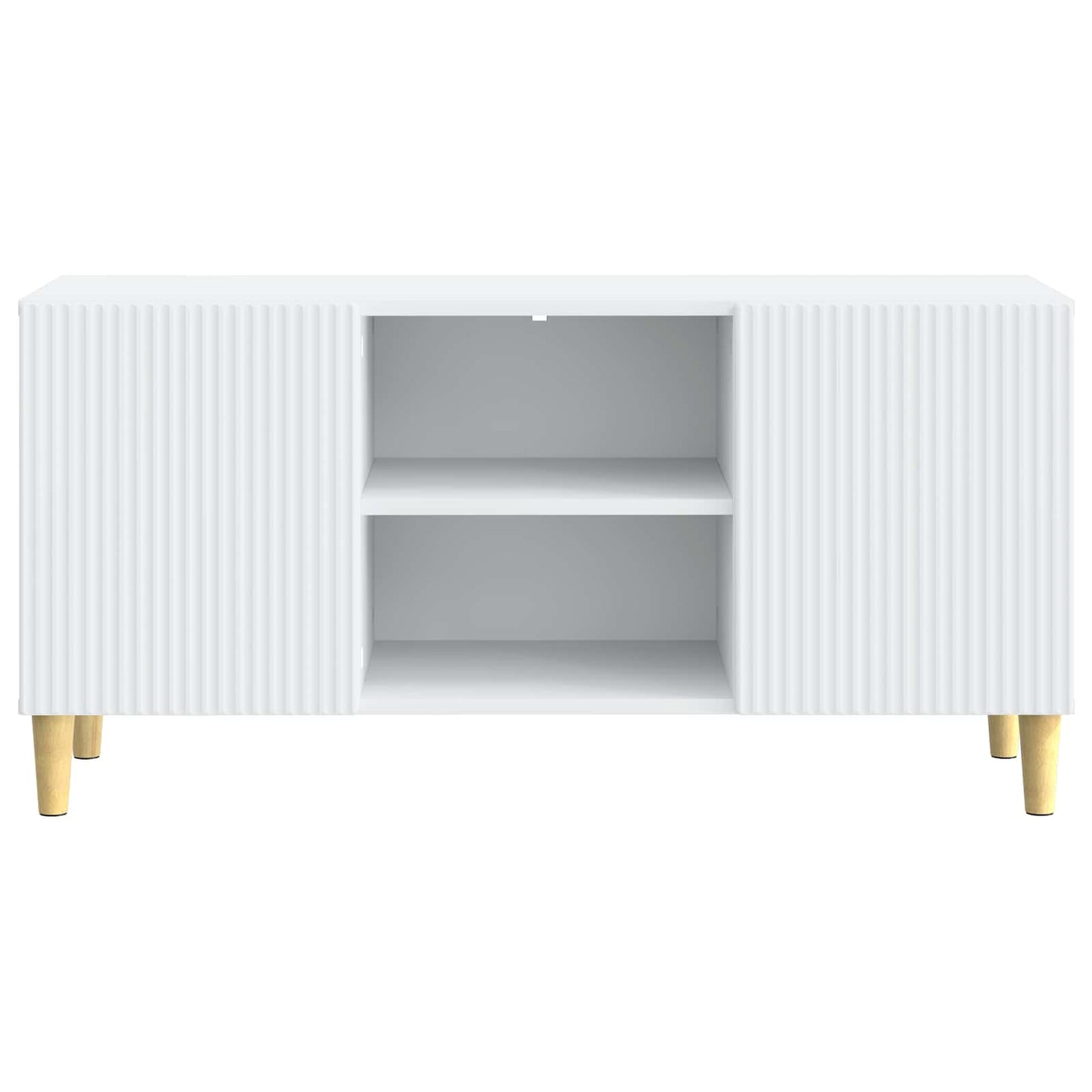 TV-kast Wit 102 x 34,5 x 50 cm Bewerkt hout