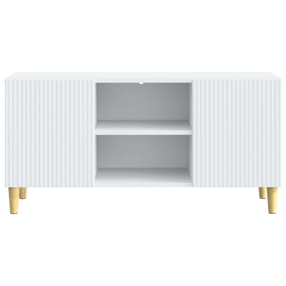TV-kast Wit 102 x 34,5 x 50 cm Bewerkt hout