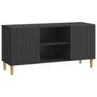 TV-kast 102x34.5x50 cm zwart bewerkt hout