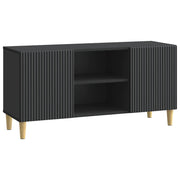 TV-kast 102x34.5x50 cm zwart bewerkt hout