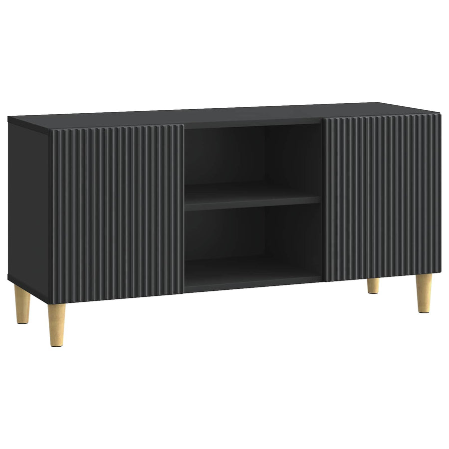 TV-kast Zwart 102 x 34,5 x 50 cm Bewerkt hout