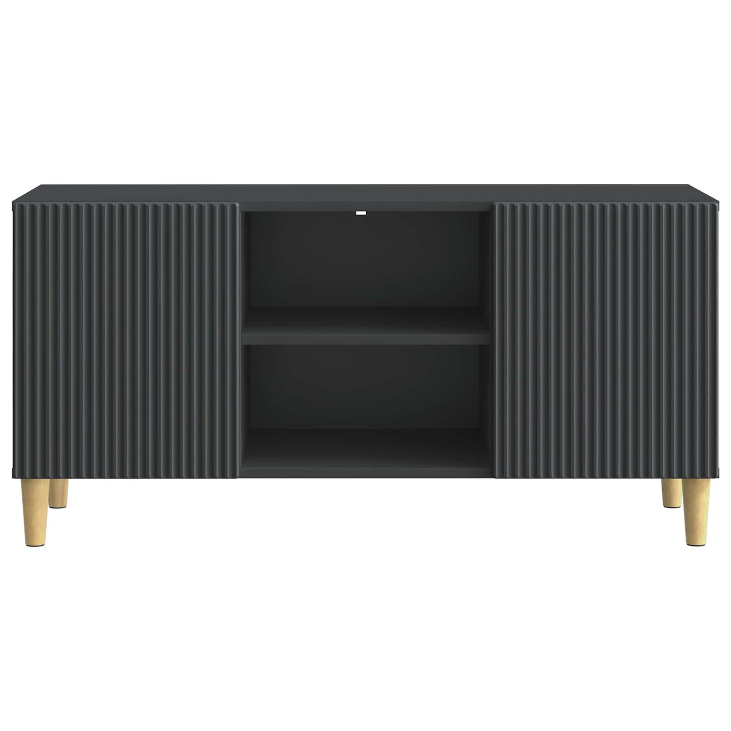 TV-kast Zwart 102 x 34,5 x 50 cm Bewerkt hout