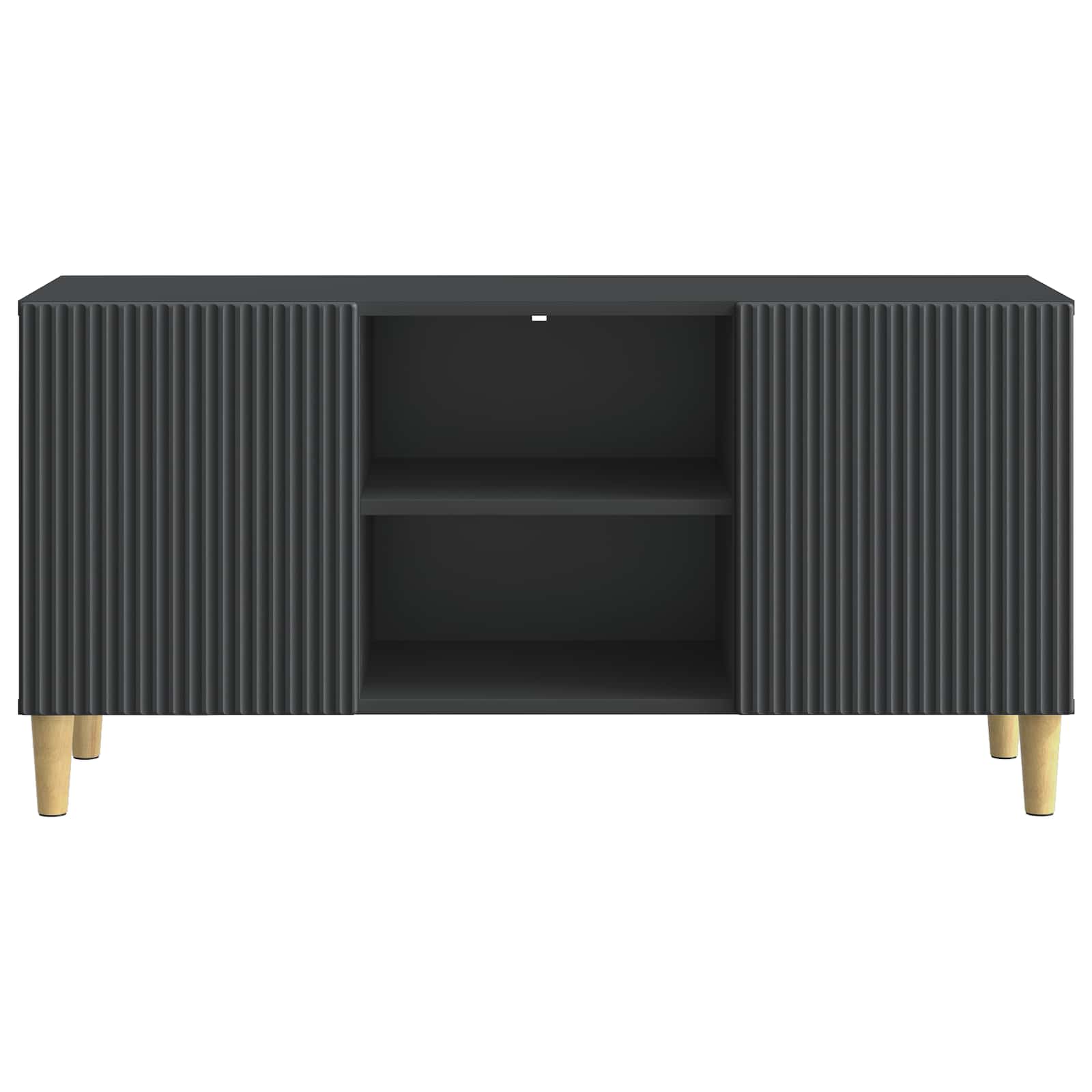 TV-kast Zwart 102 x 34,5 x 50 cm Bewerkt hout