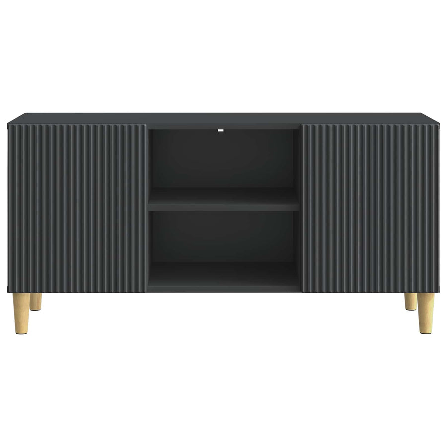 TV-kast Zwart 102 x 34,5 x 50 cm Bewerkt hout