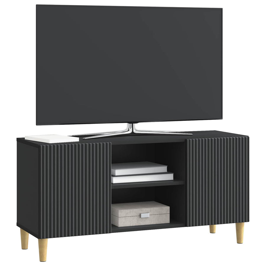 TV-kast Zwart 102 x 34,5 x 50 cm Bewerkt hout
