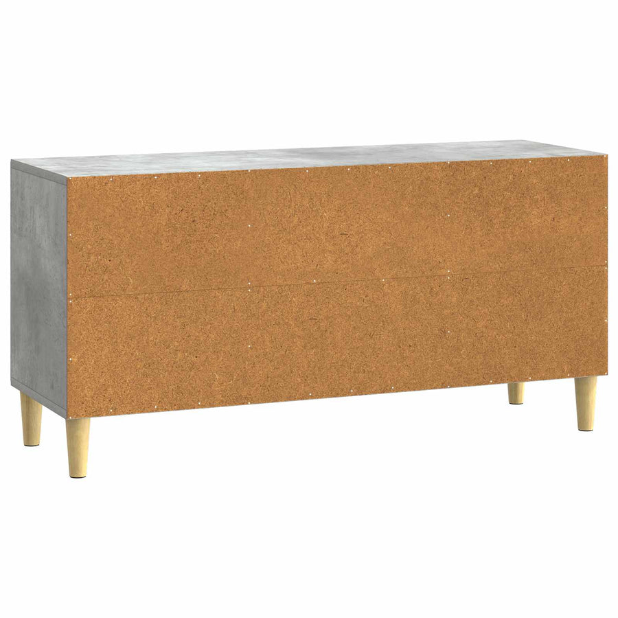 TV-kast Betongrijs 102 x 34,5 x 50 cm Bewerkt hout