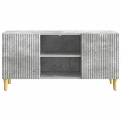 TV-kast Betongrijs 102 x 34,5 x 50 cm Bewerkt hout