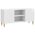 TV-kast 102x34,5x50 cm hoogglans wit bewerkt hout