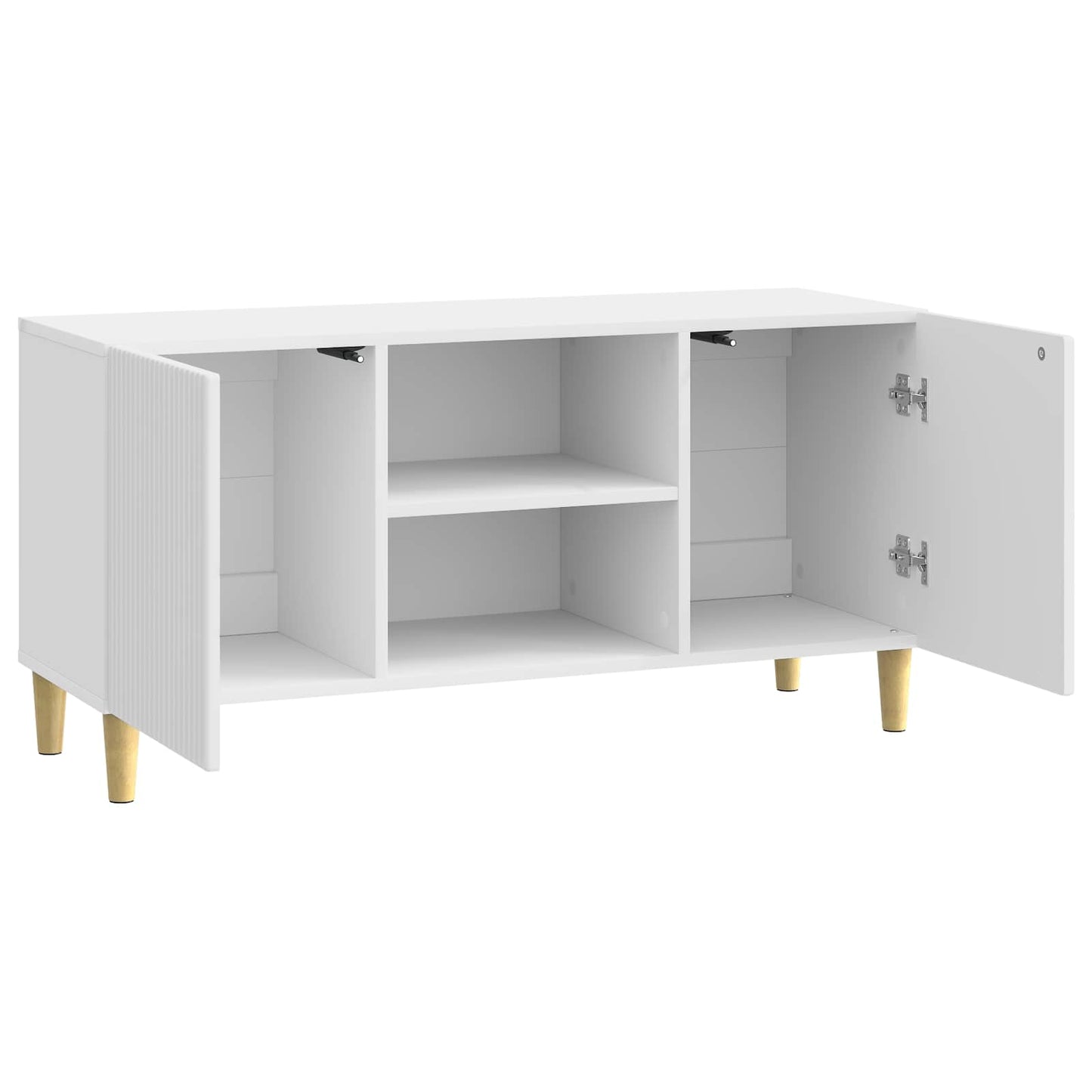 TV-kast Hoogglans Wit 102 x 34,5 x 50 cm Bewerkt hout