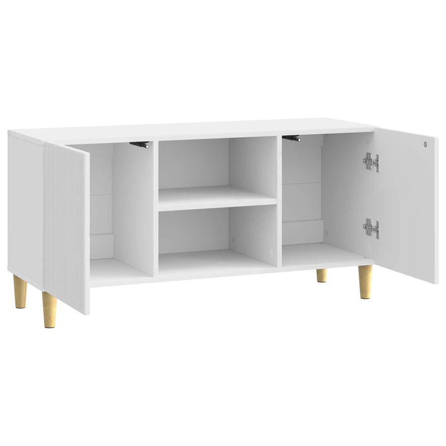 TV-kast Hoogglans Wit 102 x 34,5 x 50 cm Bewerkt hout