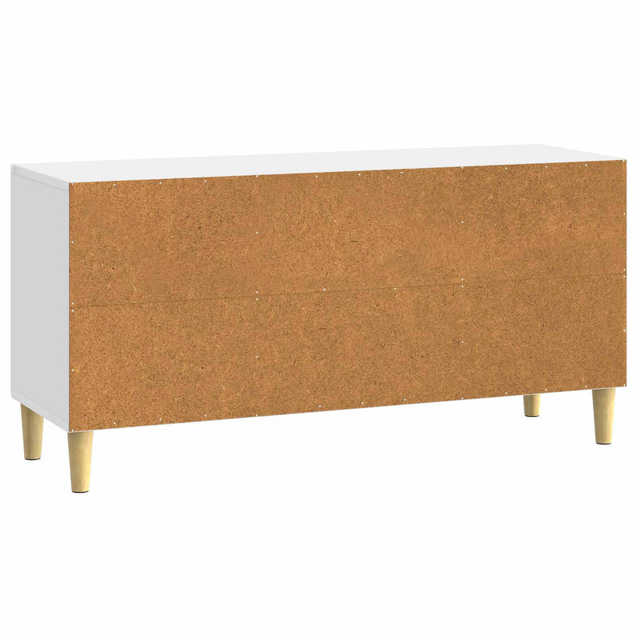 TV-kast Hoogglans Wit 102 x 34,5 x 50 cm Bewerkt hout