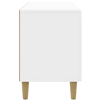 TV-kast Hoogglans Wit 102 x 34,5 x 50 cm Bewerkt hout