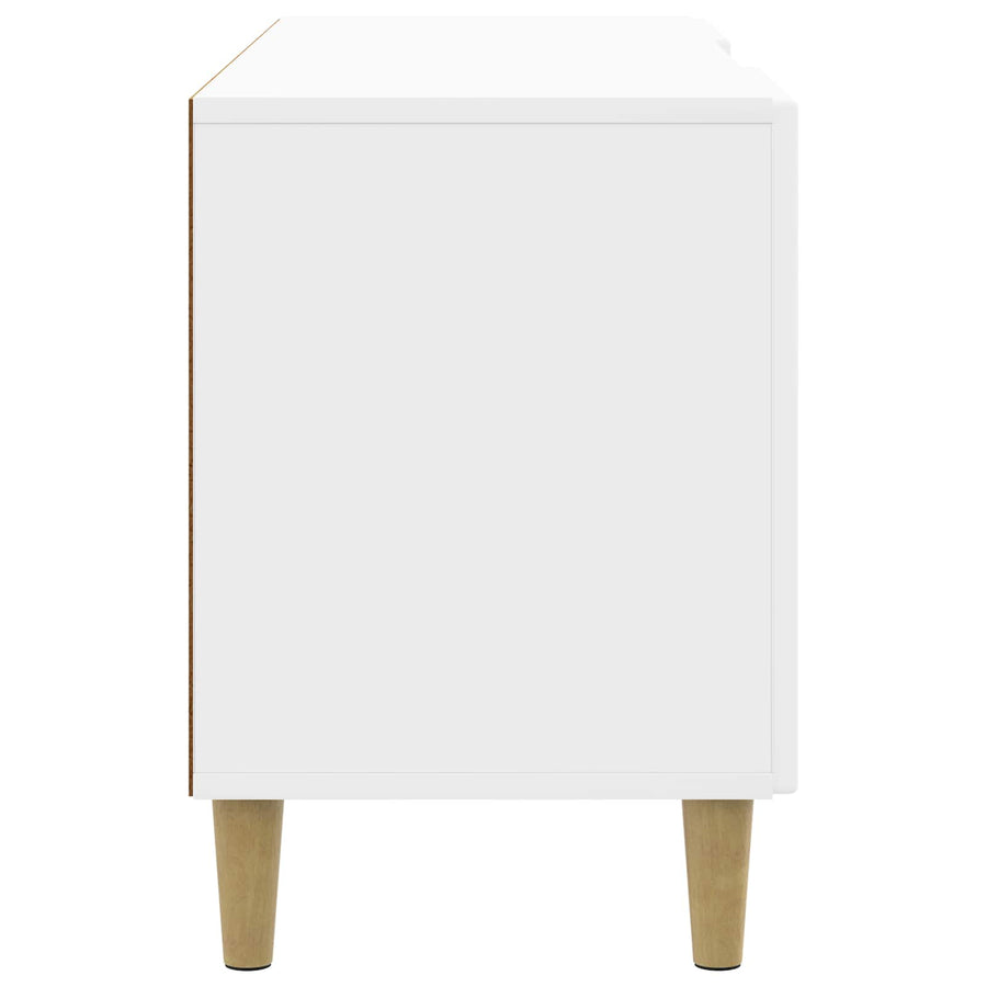 TV-kast Hoogglans Wit 102 x 34,5 x 50 cm Bewerkt hout