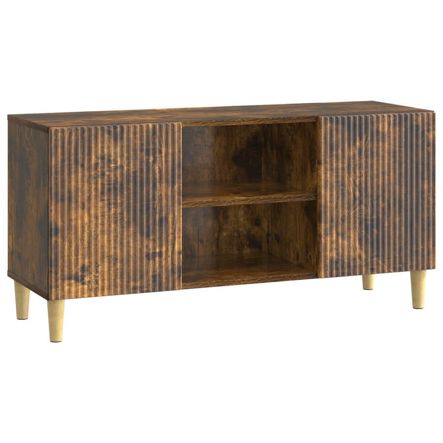 TV-kast Gerookt eiken 102 x 34,5 x 50 cm Bewerkt hout