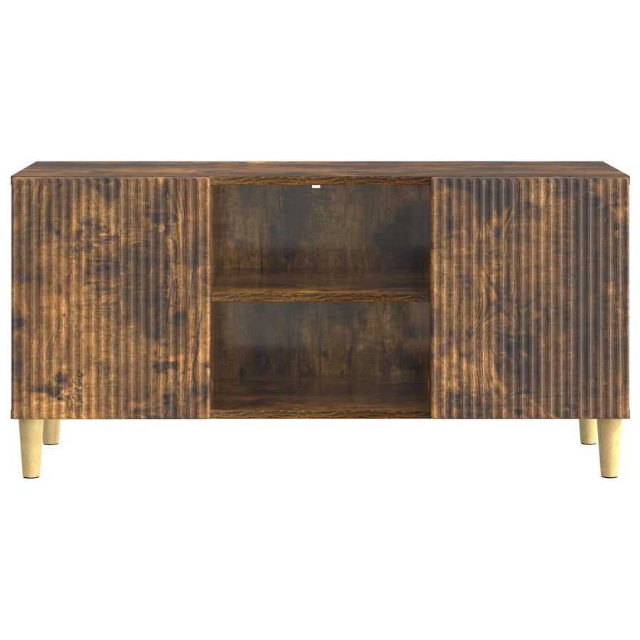 TV-kast Gerookt eiken 102 x 34,5 x 50 cm Bewerkt hout