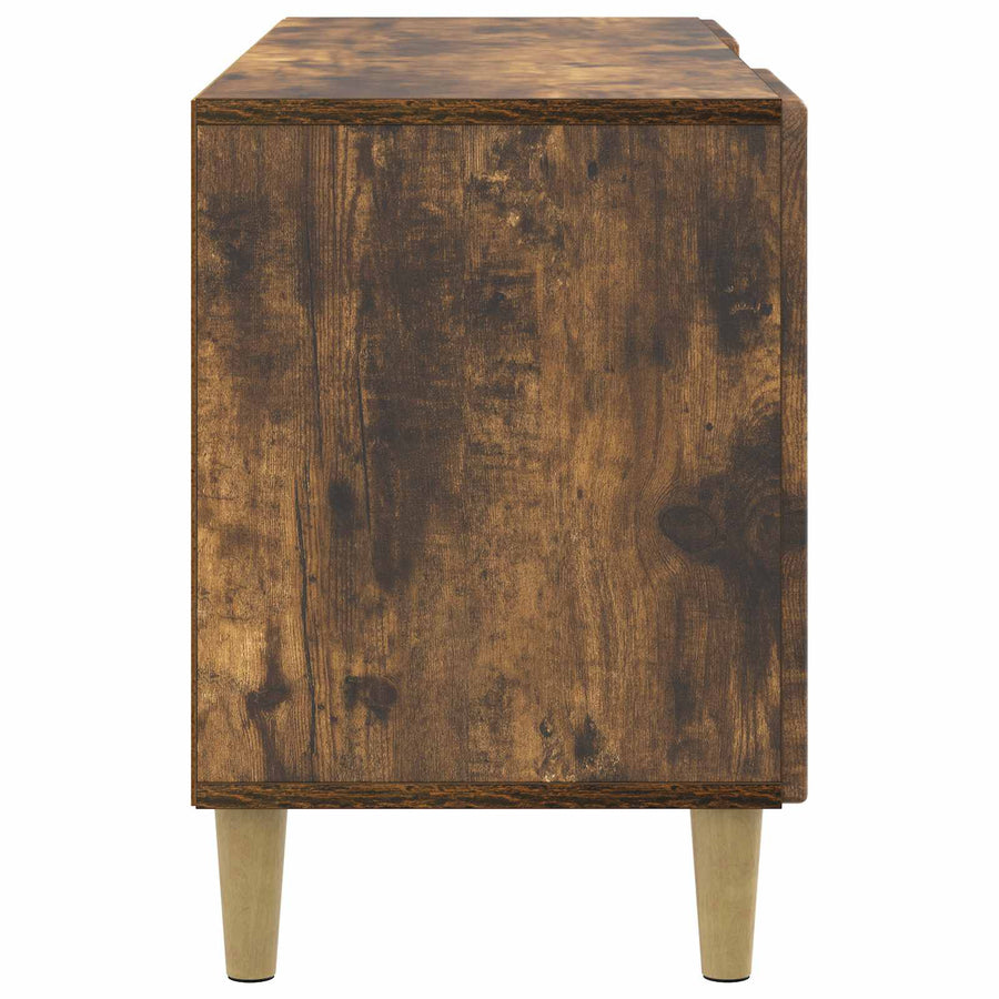 TV-kast Gerookt eiken 102 x 34,5 x 50 cm Bewerkt hout