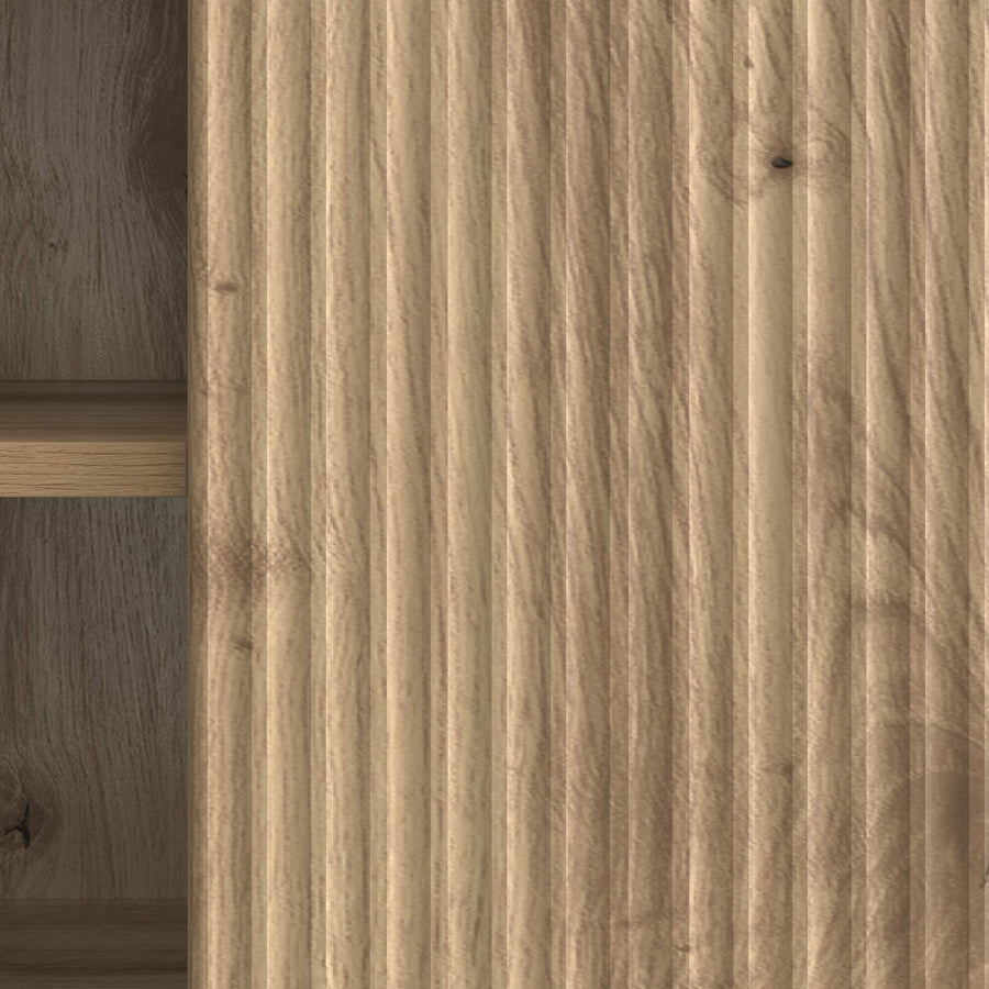 TV-kast Artisanaal eiken 102 x 34,5 x 50 cm Bewerkt hout