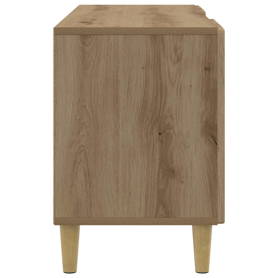 TV-kast Artisanaal eiken 102 x 34,5 x 50 cm Bewerkt hout