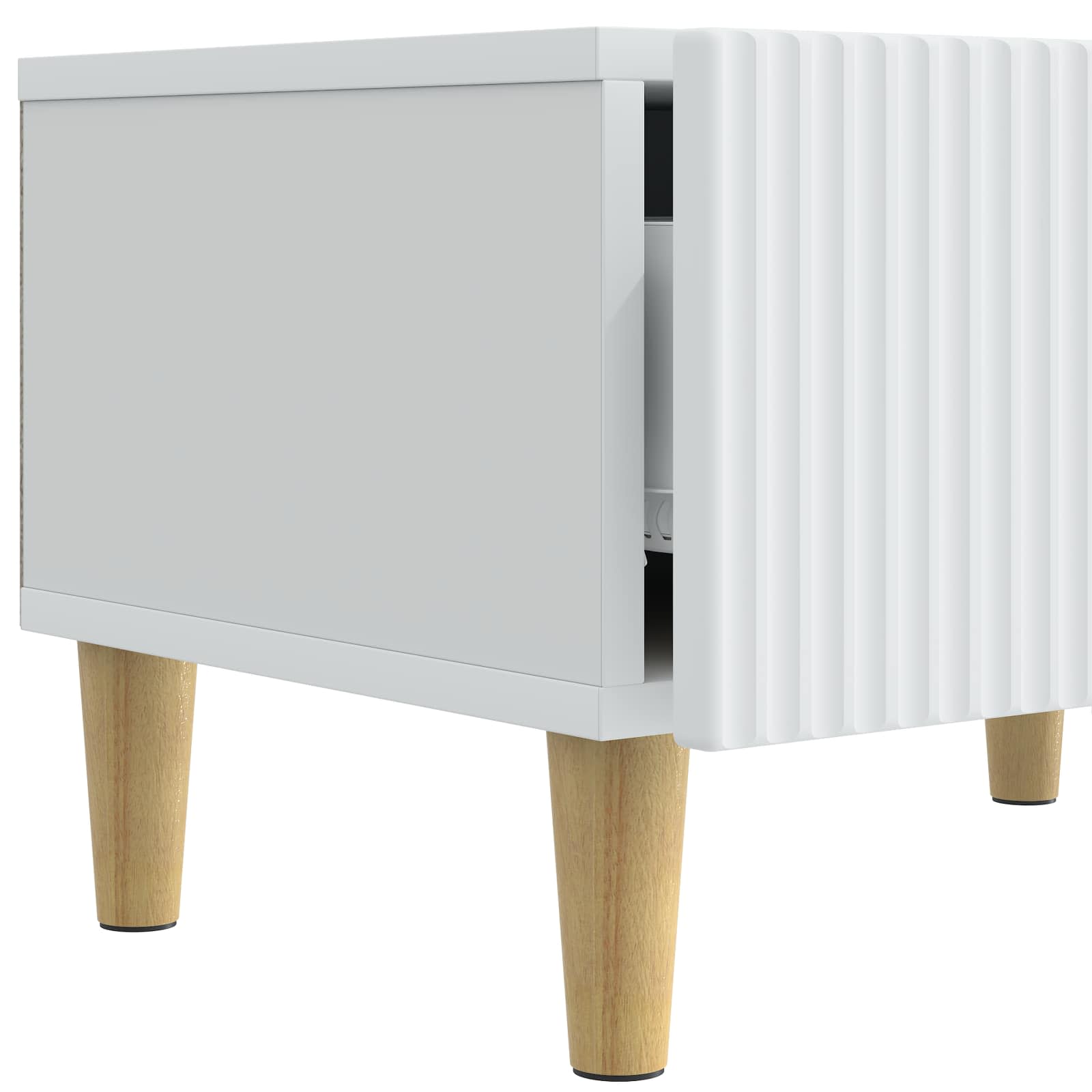 TV-kast met lade Wit 147 x 34,5 x 30 cm Bewerkt hout