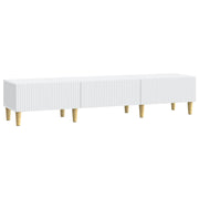Tv-kast 147x34,5x30 cm wit bewerkt hout