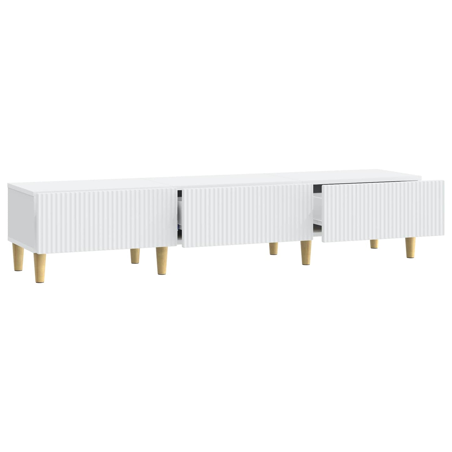 TV-kast met lade Wit 147 x 34,5 x 30 cm Bewerkt hout