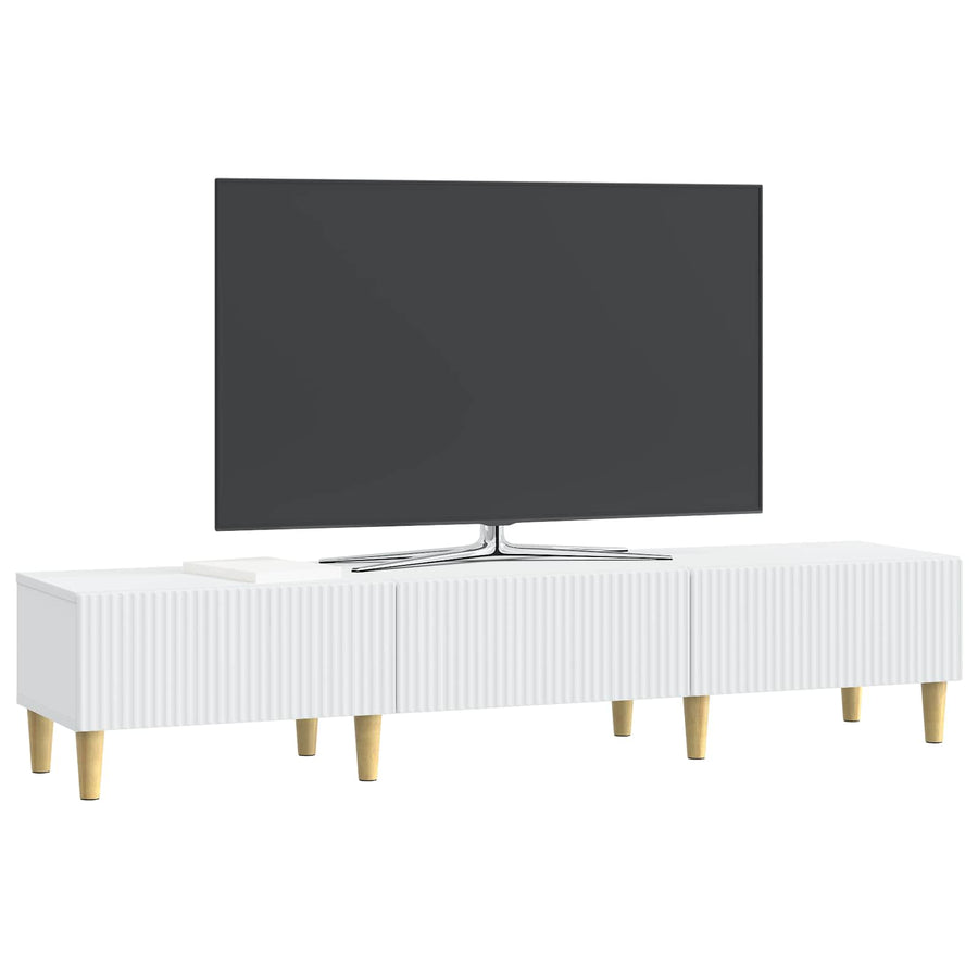 TV-kast met lade Wit 147 x 34,5 x 30 cm Bewerkt hout