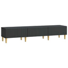 TV-kast 147x34,5x30 cm zwart bewerkt hout