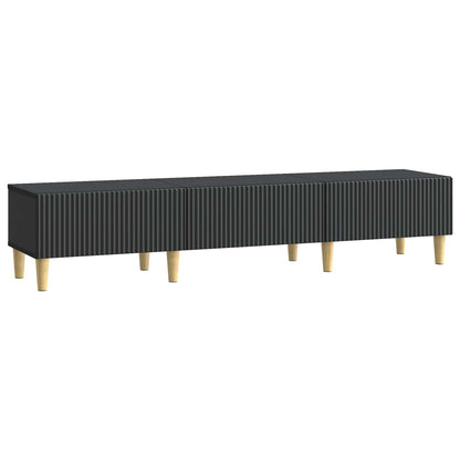 TV-kast met lade Zwart 147 x 34,5 x 30 cm Bewerkt hout