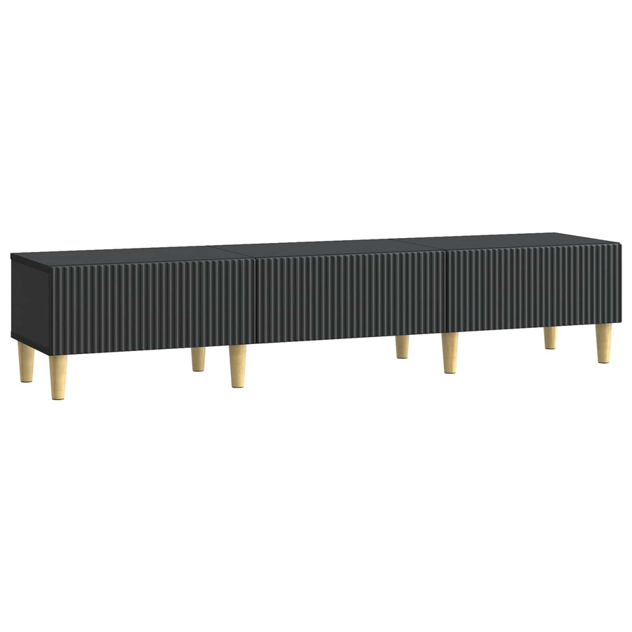 TV-kast met lade Zwart 147 x 34,5 x 30 cm Bewerkt hout