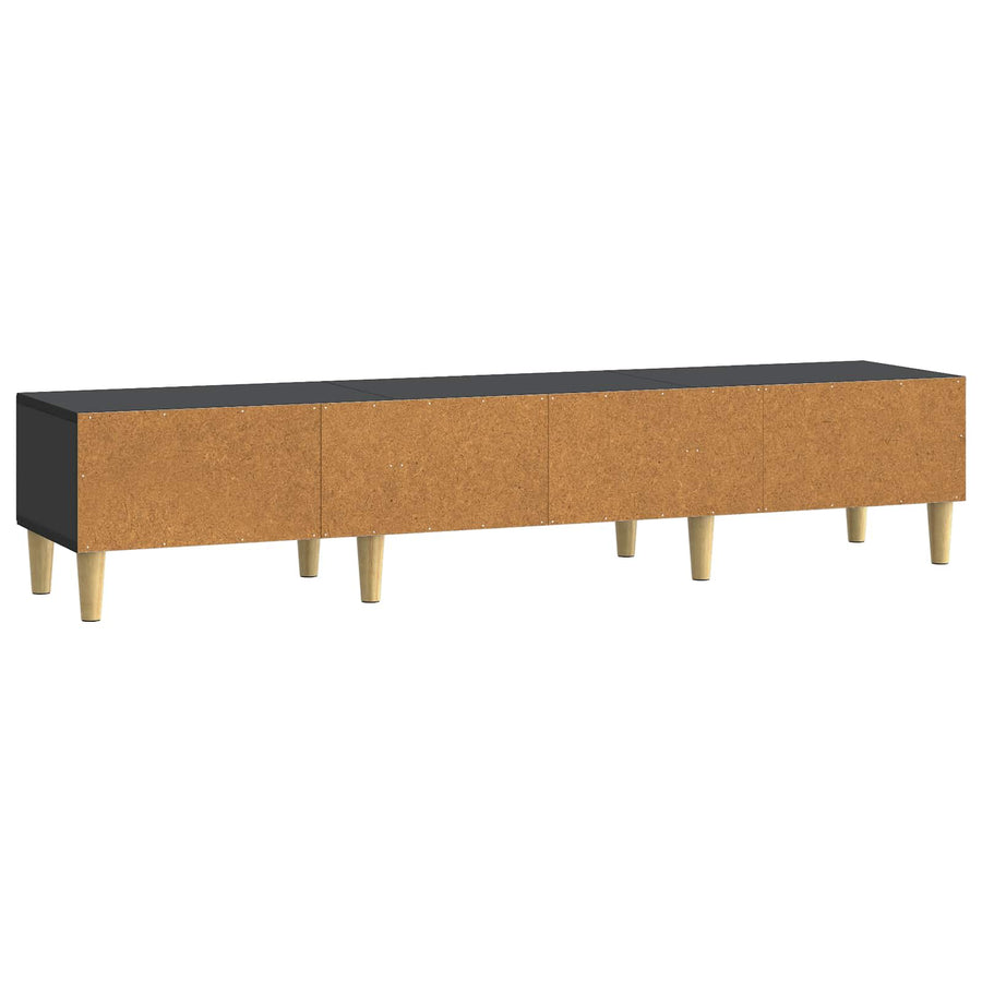TV-kast met lade Zwart 147 x 34,5 x 30 cm Bewerkt hout