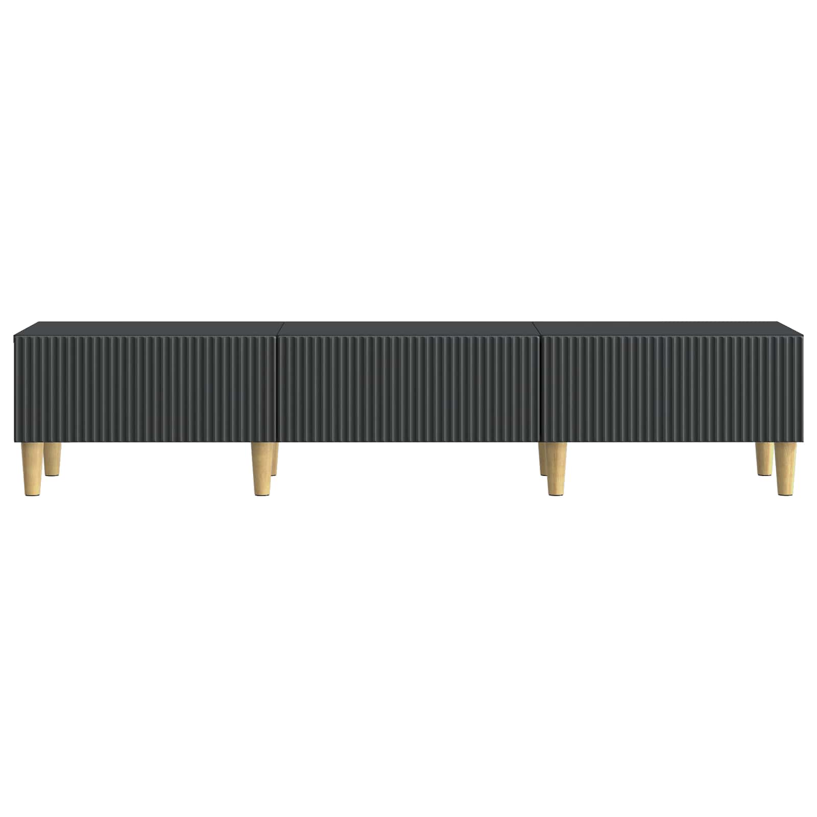 TV-kast met lade Zwart 147 x 34,5 x 30 cm Bewerkt hout