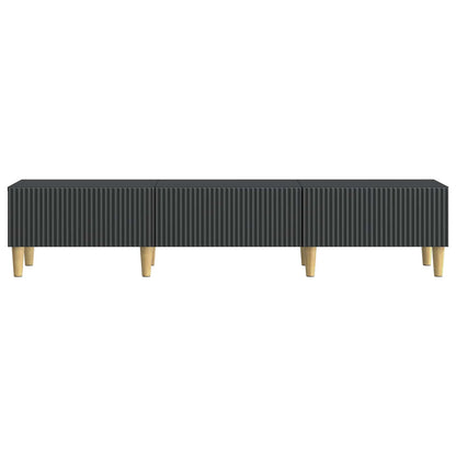 TV-kast met lade Zwart 147 x 34,5 x 30 cm Bewerkt hout