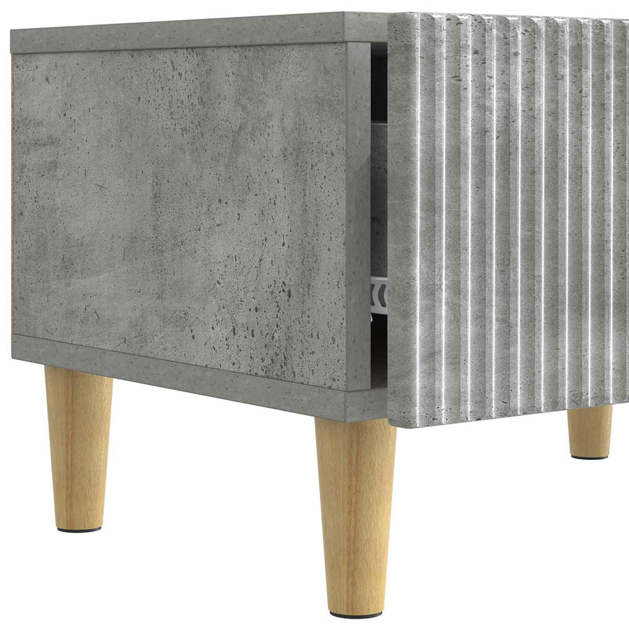 TV-kast met lade Betongrijs 147 x 34,5 x 30 cm Bewerkt hout
