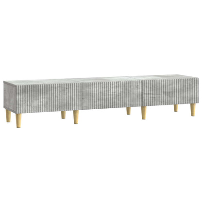 TV-kast met lade Betongrijs 147 x 34,5 x 30 cm Bewerkt hout