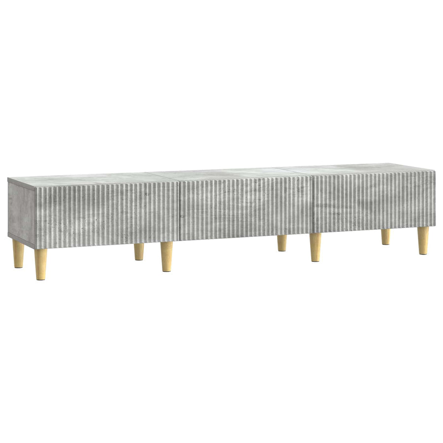 TV-kast met lade Betongrijs 147 x 34,5 x 30 cm Bewerkt hout