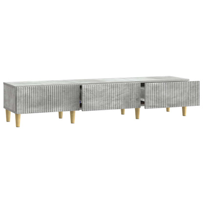 TV-kast met lade Betongrijs 147 x 34,5 x 30 cm Bewerkt hout