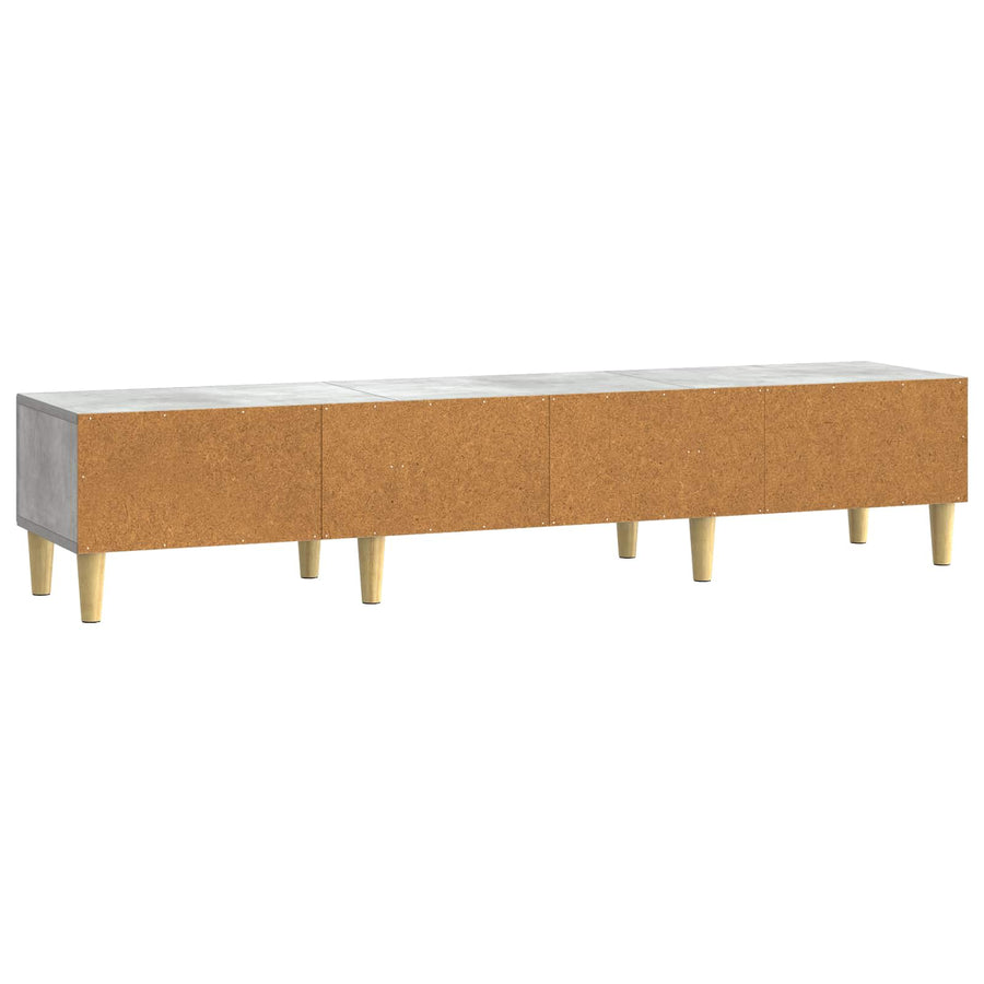 TV-kast met lade Betongrijs 147 x 34,5 x 30 cm Bewerkt hout