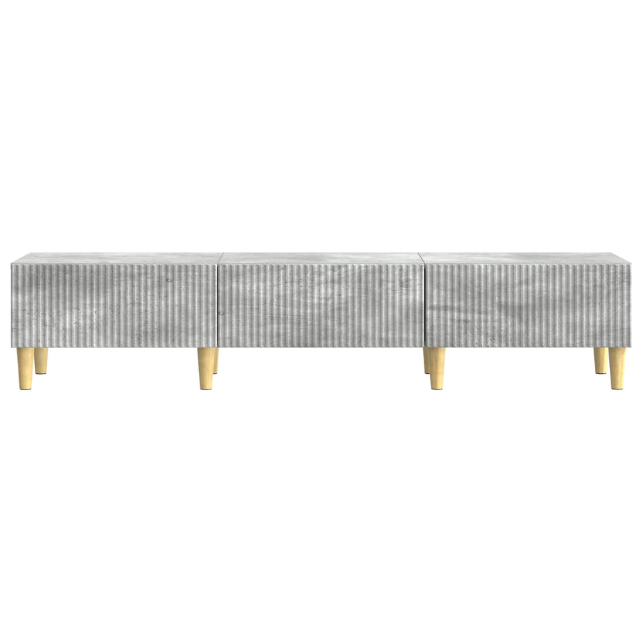 TV-kast met lade Betongrijs 147 x 34,5 x 30 cm Bewerkt hout