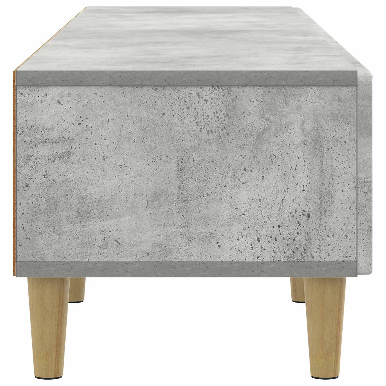 TV-kast met lade Betongrijs 147 x 34,5 x 30 cm Bewerkt hout