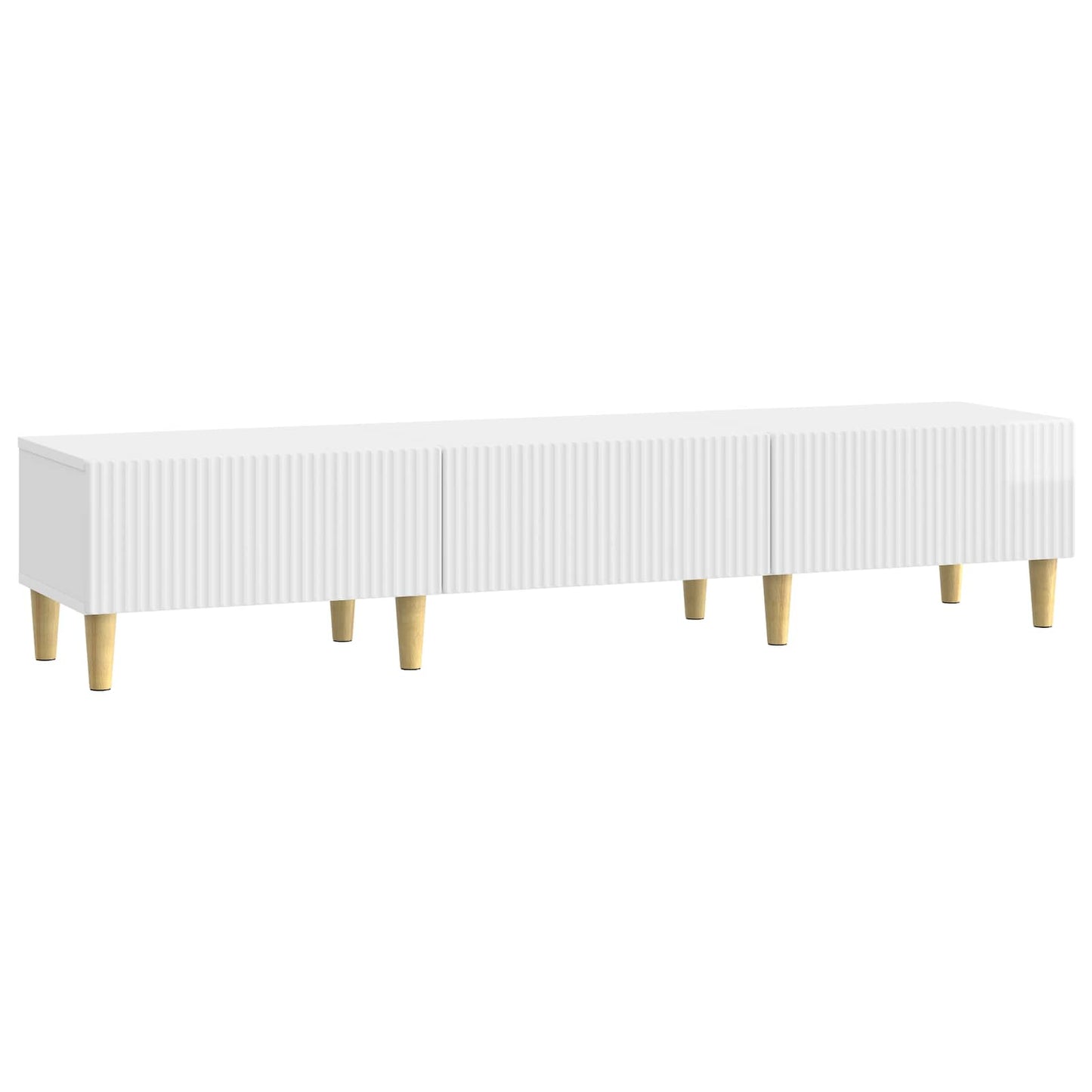 TV-kast met lade Hoogglans Wit 147 x 34,5 x 30 cm Bewerkt hout