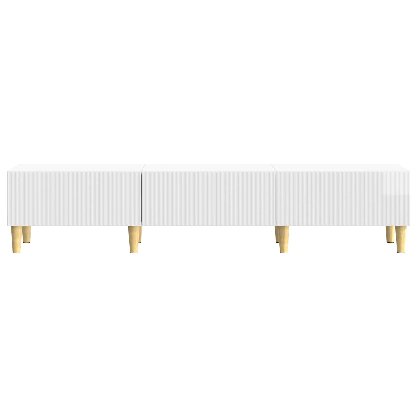 TV-kast met lade Hoogglans Wit 147 x 34,5 x 30 cm Bewerkt hout