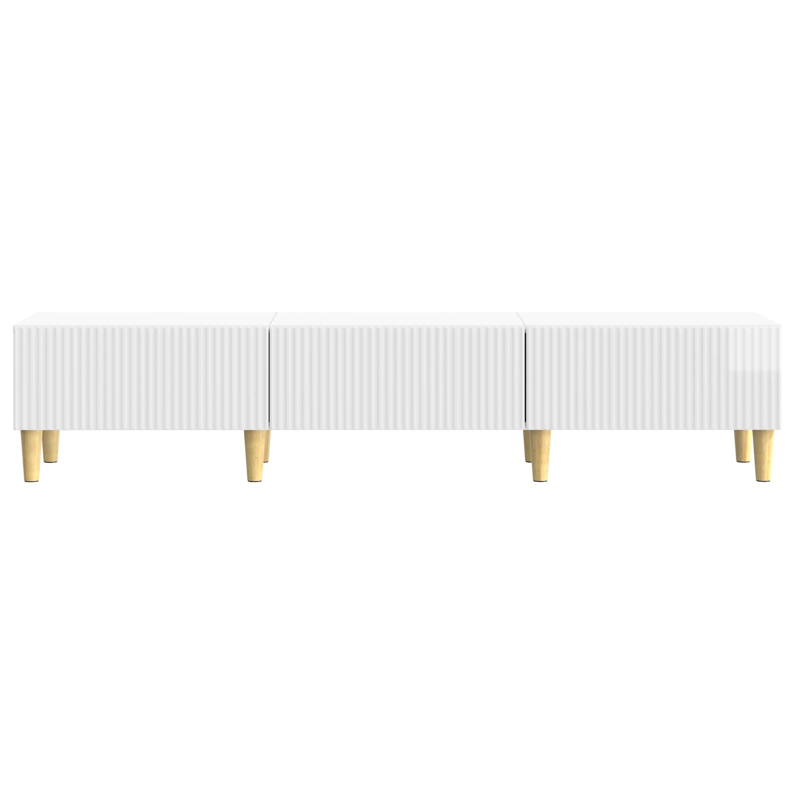 TV-kast met lade Hoogglans Wit 147 x 34,5 x 30 cm Bewerkt hout