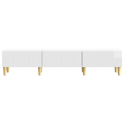 TV-kast met lade Hoogglans Wit 147 x 34,5 x 30 cm Bewerkt hout