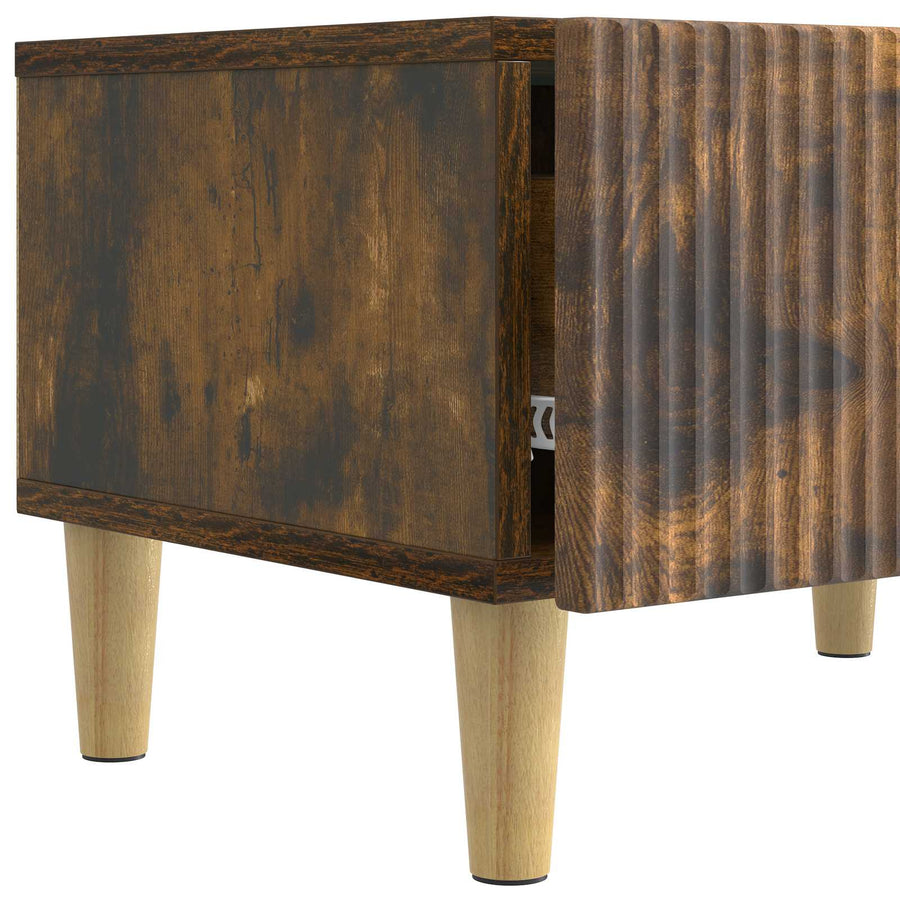 TV-kast met lade Gerookt eiken 147 x 34,5 x 30 cm Bewerkt hout
