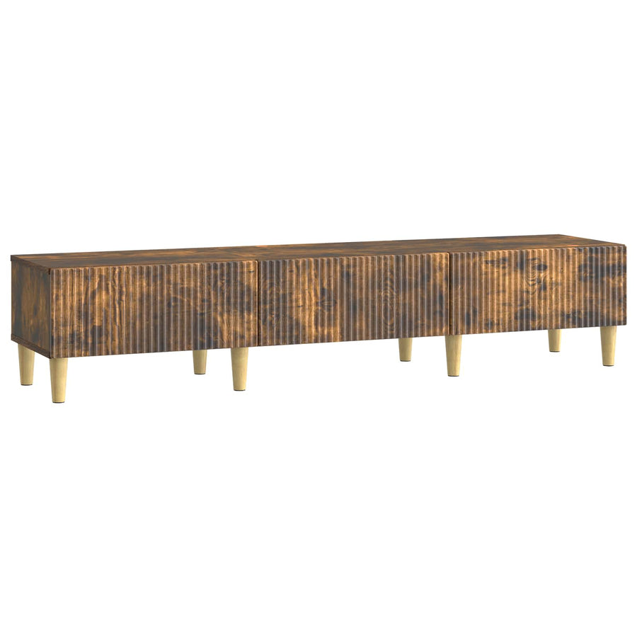 TV-kast met lade Gerookt eiken 147 x 34,5 x 30 cm Bewerkt hout