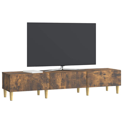 TV-kast met lade Gerookt eiken 147 x 34,5 x 30 cm Bewerkt hout