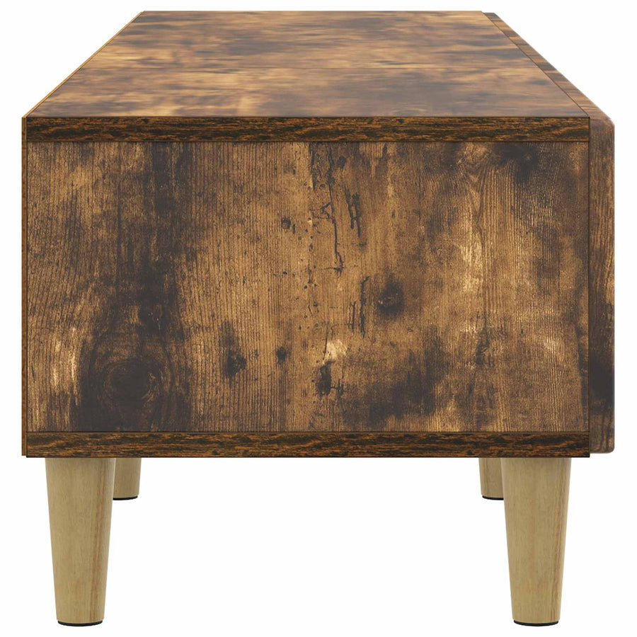 TV-kast met lade Gerookt eiken 147 x 34,5 x 30 cm Bewerkt hout