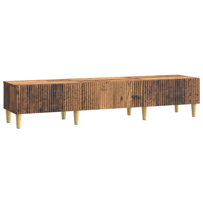TV-kast met lade Oud hout 147 x 34,5 x 30 cm Bewerkt hout