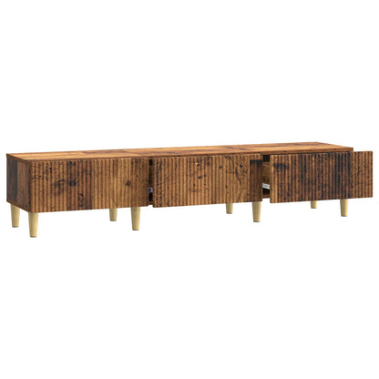 TV-kast met lade Oud hout 147 x 34,5 x 30 cm Bewerkt hout