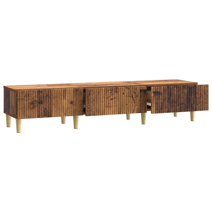TV-kast met lade Oud hout 147 x 34,5 x 30 cm Bewerkt hout
